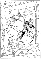 A coloring page of mulan