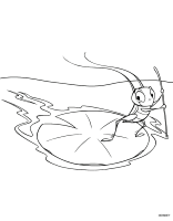 A coloring page of mulan