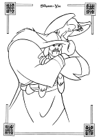 A coloring page of mulan