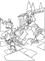 A coloring page of pinocchio