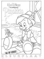 A coloring page of pinocchio