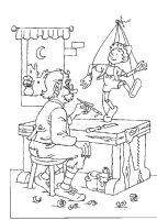 A coloring page of pinocchio