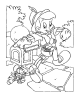 A coloring page of pinocchio