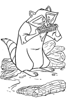 A coloring page of pocahontas