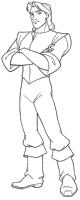 A coloring page of pocahontas