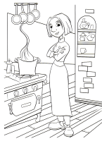 A coloring page of ratatouille