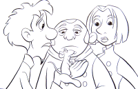 A coloring page of ratatouille