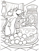 A coloring page of ratatouille