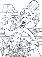 A coloring page of ratatouille