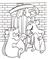 A coloring page of ratatouille