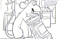 A coloring page of ratatouille