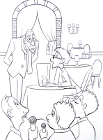 A coloring page of ratatouille