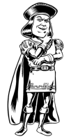 A coloring page of shrek