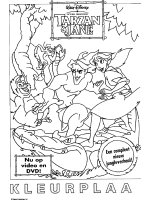 A coloring page of tarzan