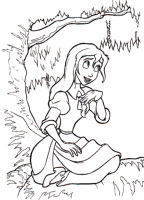 A coloring page of tarzan