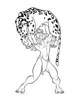 A coloring page of tarzan