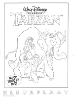 A coloring page of tarzan