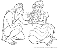 A coloring page of tarzan
