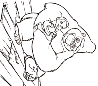 A coloring page of tarzan