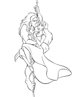 A coloring page of tarzan