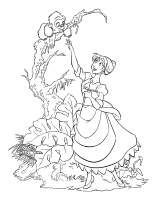A coloring page of tarzan