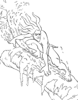 A coloring page of tarzan
