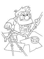 A coloring page of up