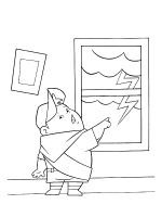 A coloring page of up