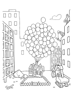 A coloring page of up