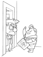 A coloring page of up