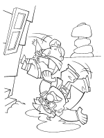 A coloring page of up