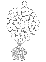A coloring page of up