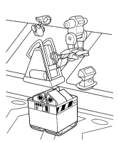 A coloring page of wall-e