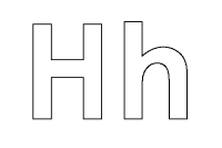 A coloring page of alphabet