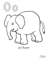 A coloring page of alphabet