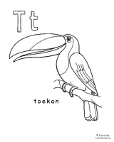 A coloring page of alphabet