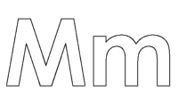A coloring page of alphabet