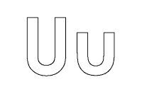 A coloring page of alphabet