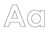 A coloring page of alphabet
