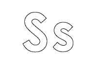 A coloring page of alphabet