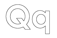 A coloring page of alphabet