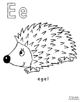A coloring page of alphabet