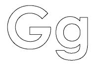 A coloring page of alphabet