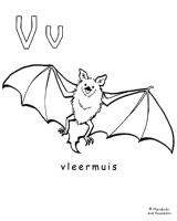 A coloring page of alphabet