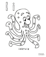 A coloring page of alphabet