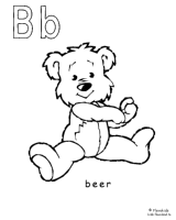 A coloring page of alphabet