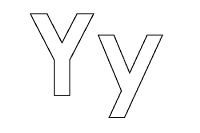 A coloring page of alphabet