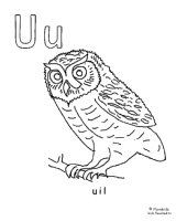 A coloring page of alphabet