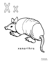 A coloring page of alphabet