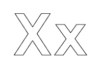 A coloring page of alphabet